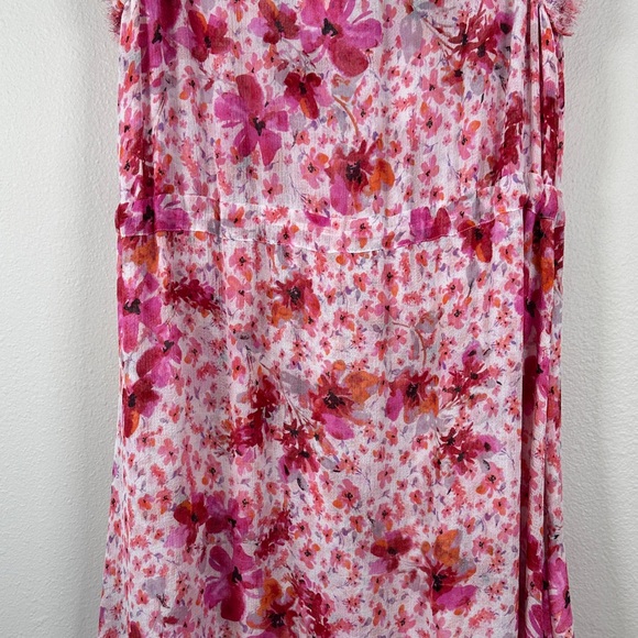 MISA Los Angeles Aurelie Pink Floral Midi Dress Sleeveless Gardenia Size S Boho - Picture 15 of 15